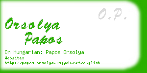 orsolya papos business card